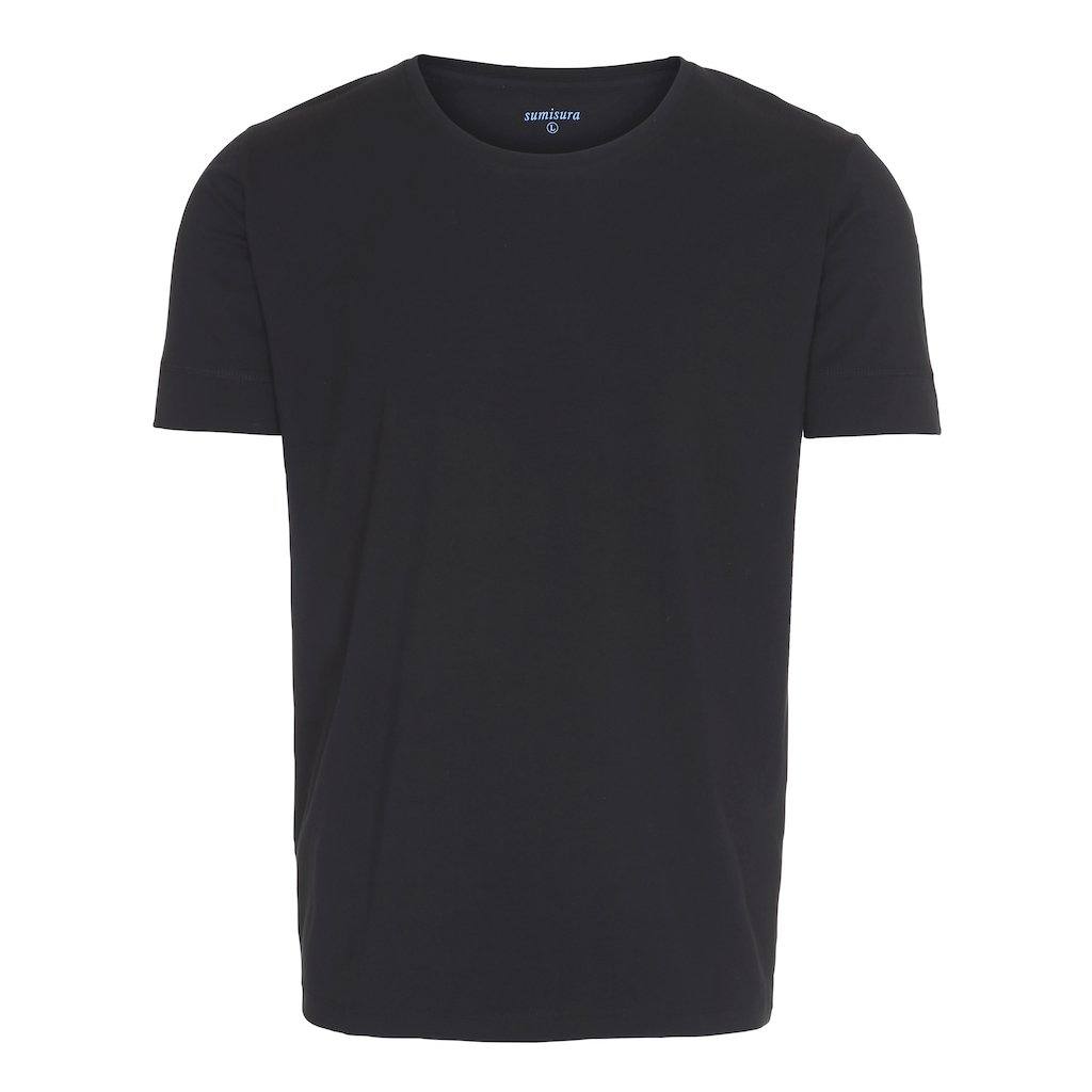 Bari – Heavy Black Round Neck – T-Shirts – Sumisura