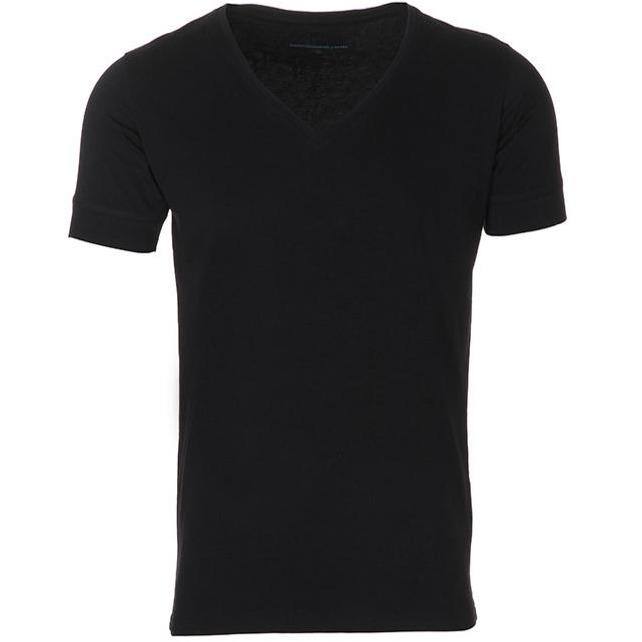 Florence – Heavy Black V-Neck – T-Shirts – Sumisura