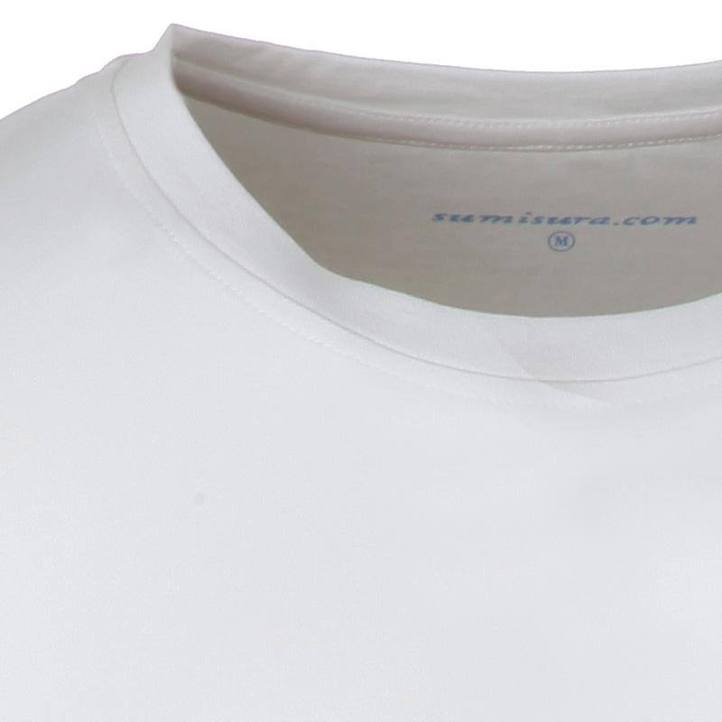 Bari – White Round Neck – T-Shirts – Sumisura