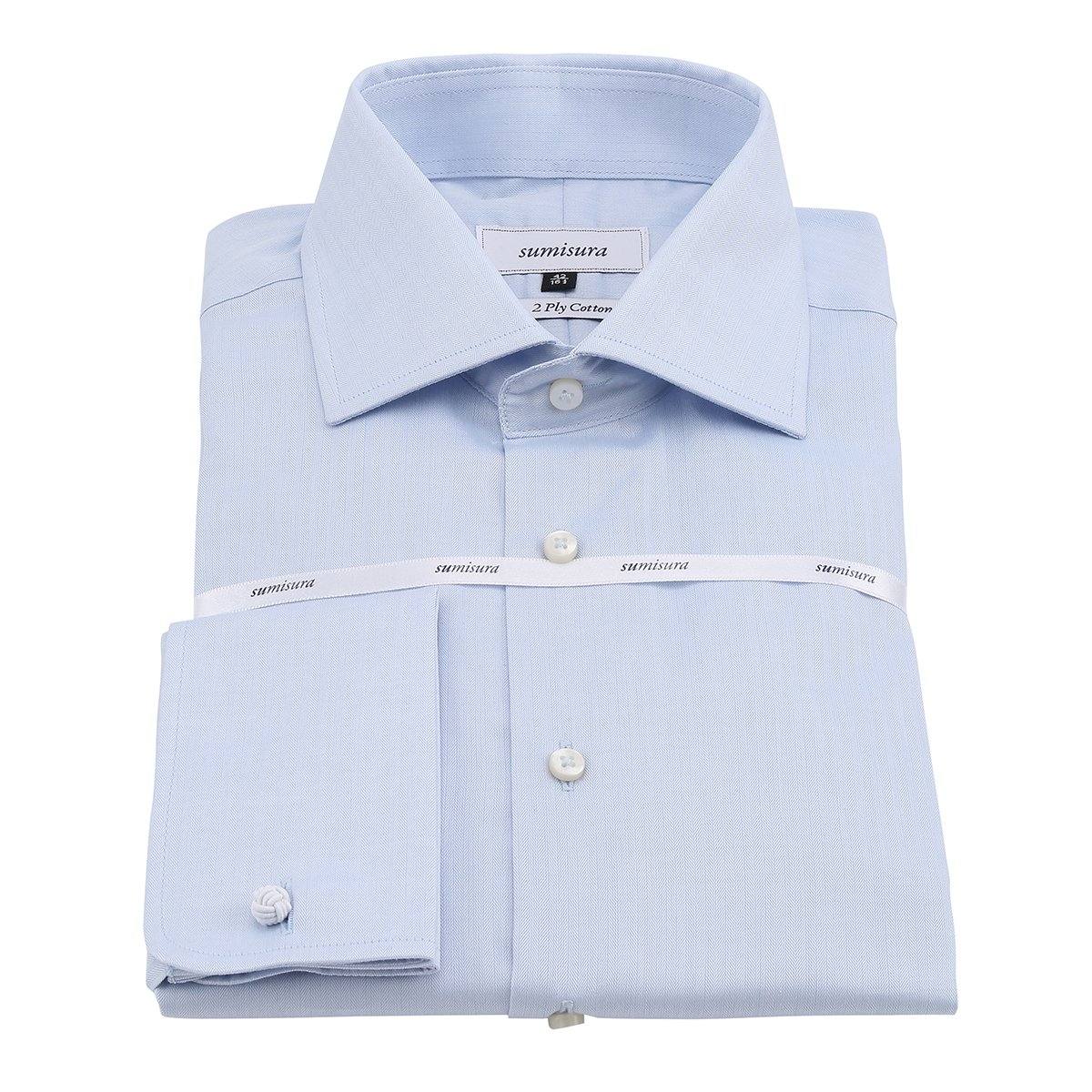 Viveiro – Light Blue - Double Cuff – Skjorter – Sumisura
